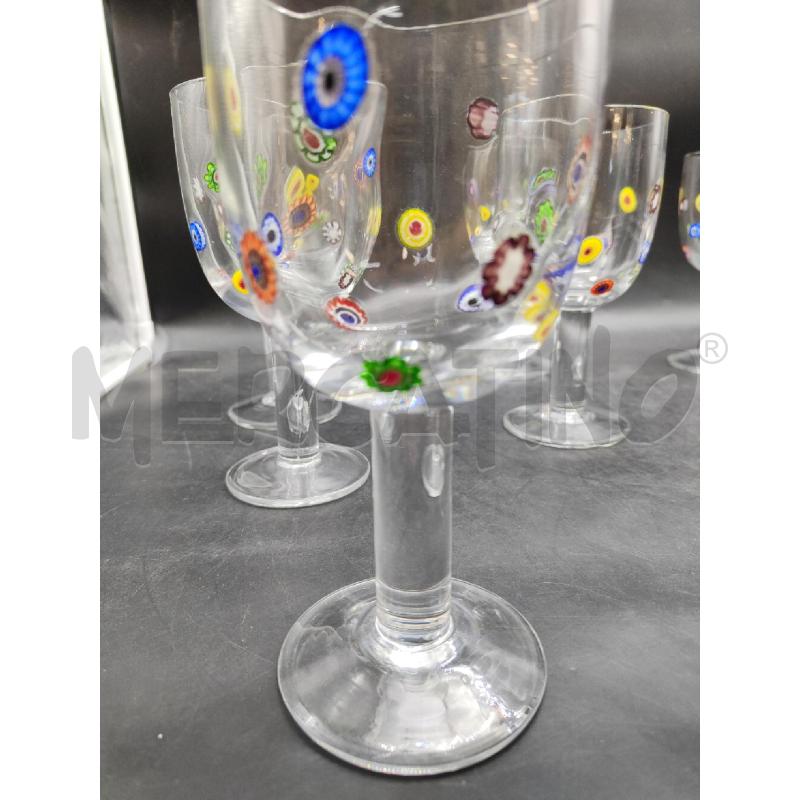 BICCHIERI PZ. 11 DECORO MILLEFIORI  | Mercatino dell'Usato Alpignano 5