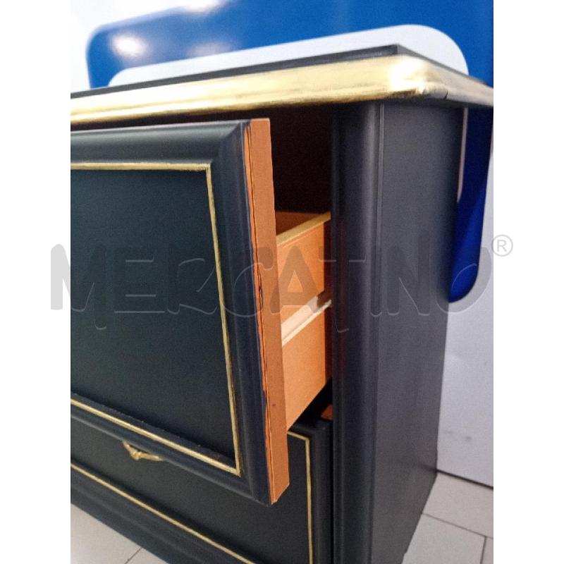 COMODINO NERO RIFINITURE DORATE | Mercatino dell'Usato Alpignano 2