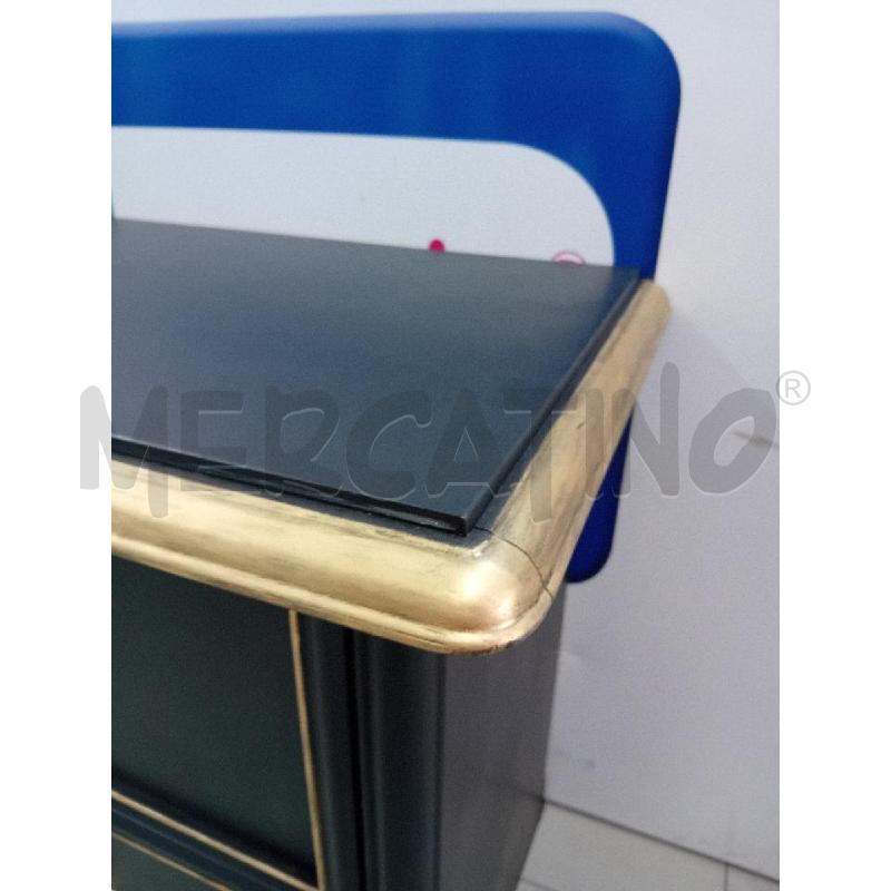 COMODINO NERO RIFINITURE DORATE | Mercatino dell'Usato Alpignano 4