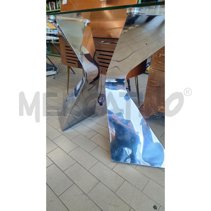 CONSOLLE VETRO BASE METALLO MODERNA | Mercatino dell'Usato Alpignano 2