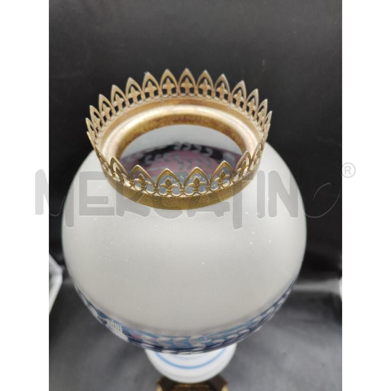 LAMPADA CERAMICA AZZ BNC BASE MET | Mercatino dell'Usato Alpignano 4
