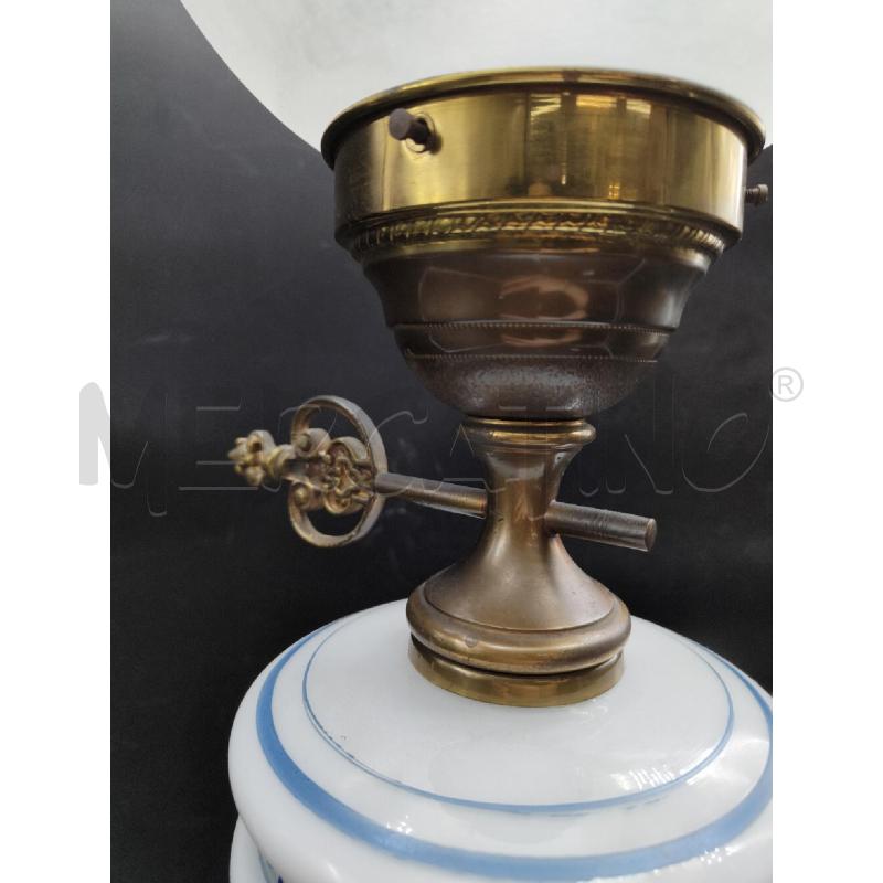 LAMPADA CERAMICA AZZ BNC BASE MET | Mercatino dell'Usato Alpignano 5
