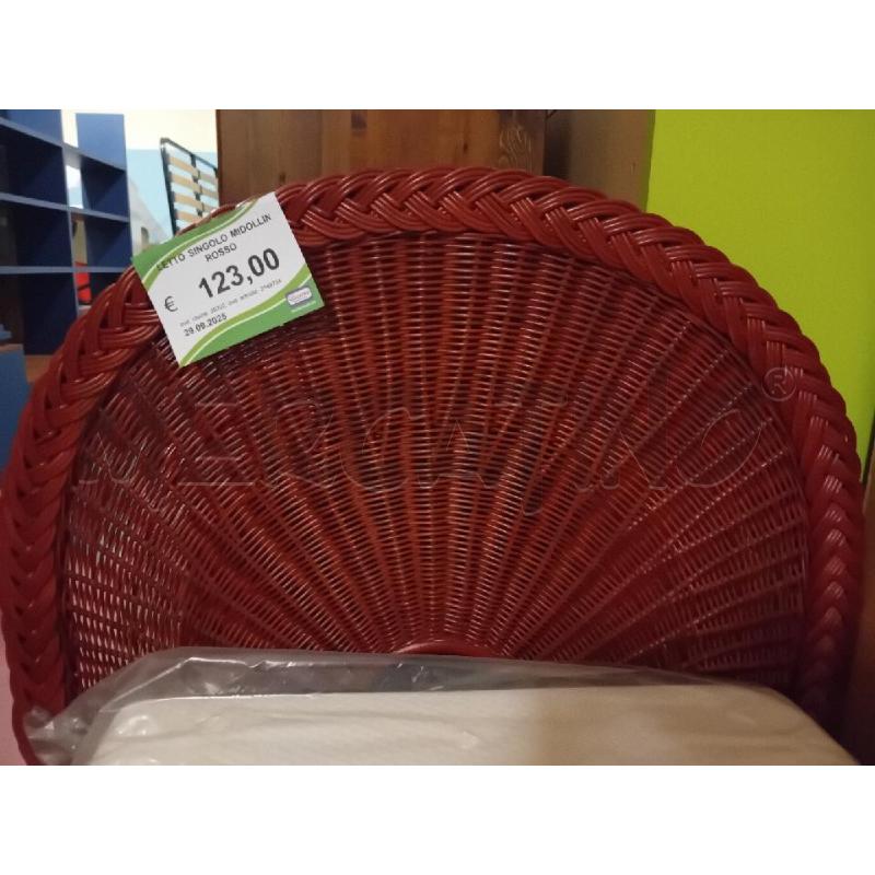 LETTO SINGOLO MIDOLLINO ROSSO  | Mercatino dell'Usato Alpignano 2