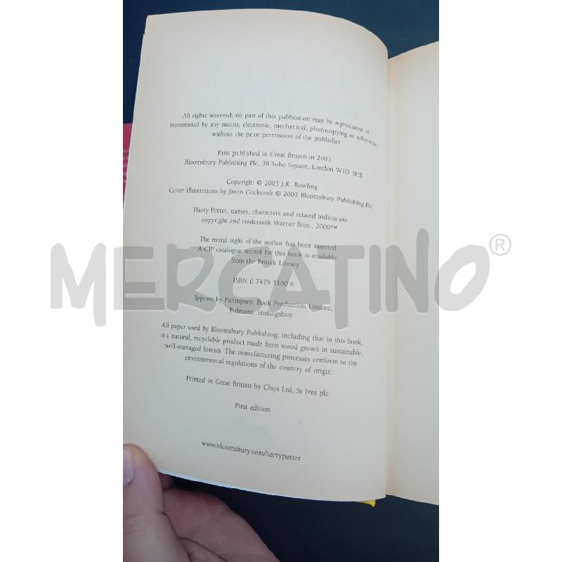 LIBRO HARRY POTTER PRIMA EDIZIONE  | Mercatino dell'Usato Alpignano 4
