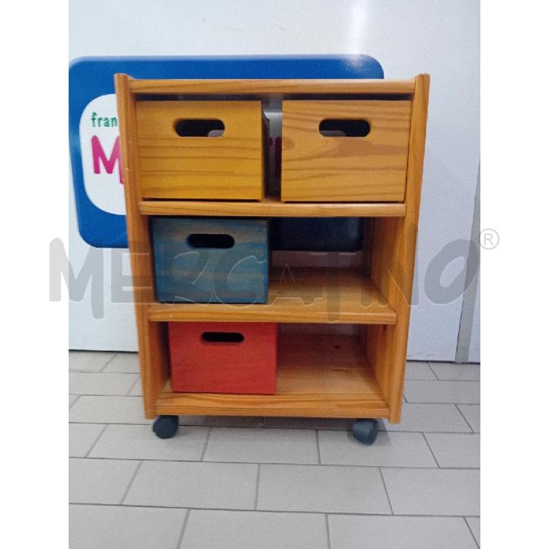 MOBILETTO ROTELLE CON CASSETTINI COLOR  | Mercatino dell'Usato Alpignano 1