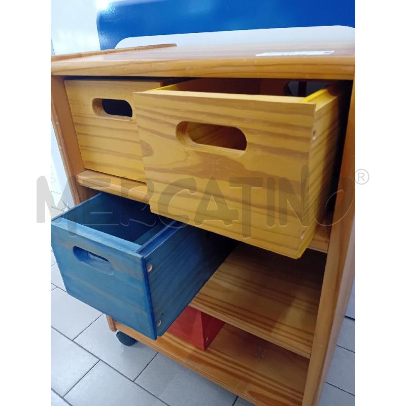 MOBILETTO ROTELLE CON CASSETTINI COLOR  | Mercatino dell'Usato Alpignano 2