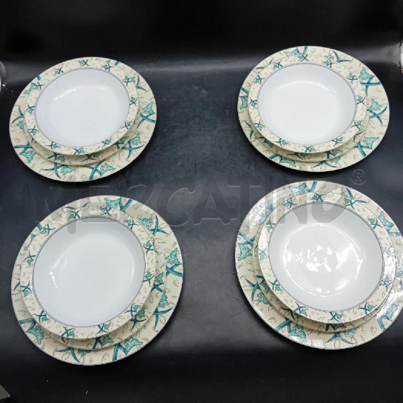 PIATTI PZ. 4+4+4 LIMOGES PANNA FOGLIE VRD | Mercatino dell'Usato Alpignano 2