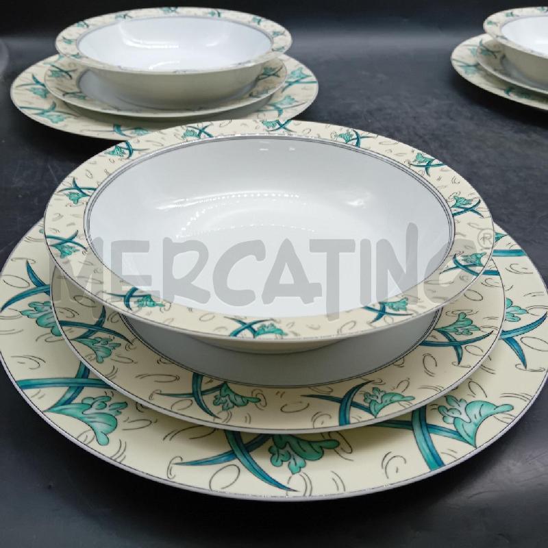 PIATTI PZ. 4+4+4 LIMOGES PANNA FOGLIE VRD | Mercatino dell'Usato Alpignano 3