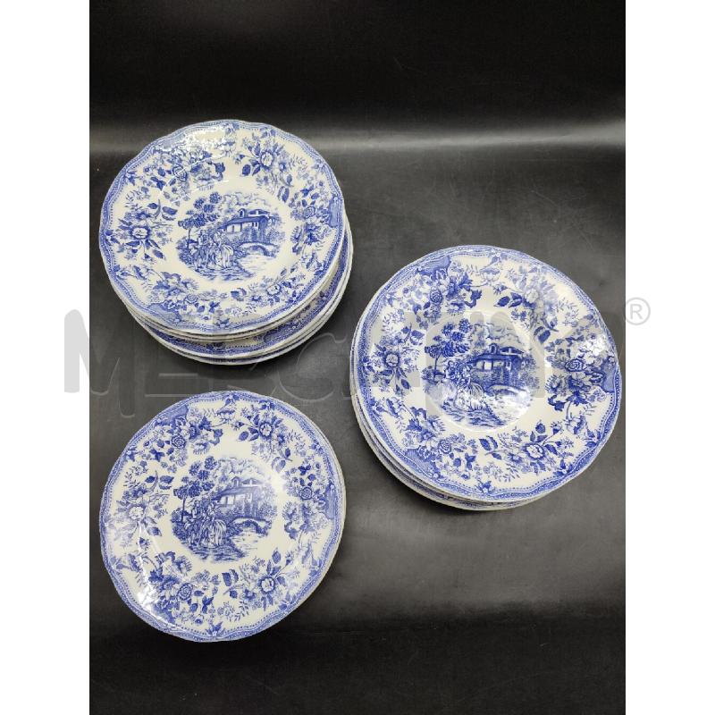 PIATTI PZ. 6+6+6 DECORO BLU ITALY | Mercatino dell'Usato Alpignano 1