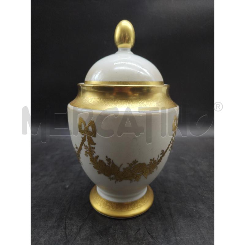 POTICHE VASO LONGO DECORO DORATO  | Mercatino dell'Usato Alpignano 1