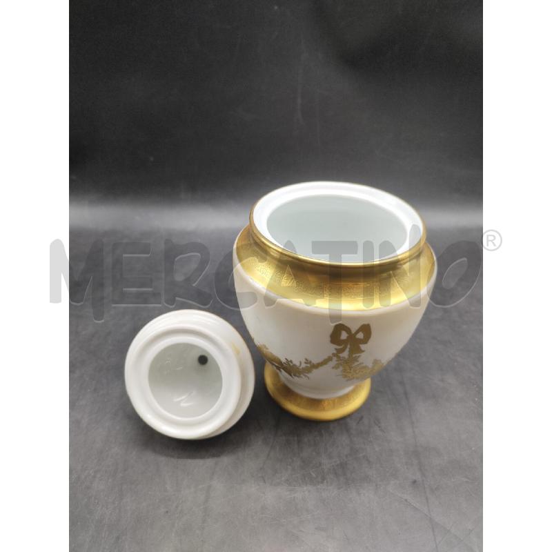 POTICHE VASO LONGO DECORO DORATO  | Mercatino dell'Usato Alpignano 3