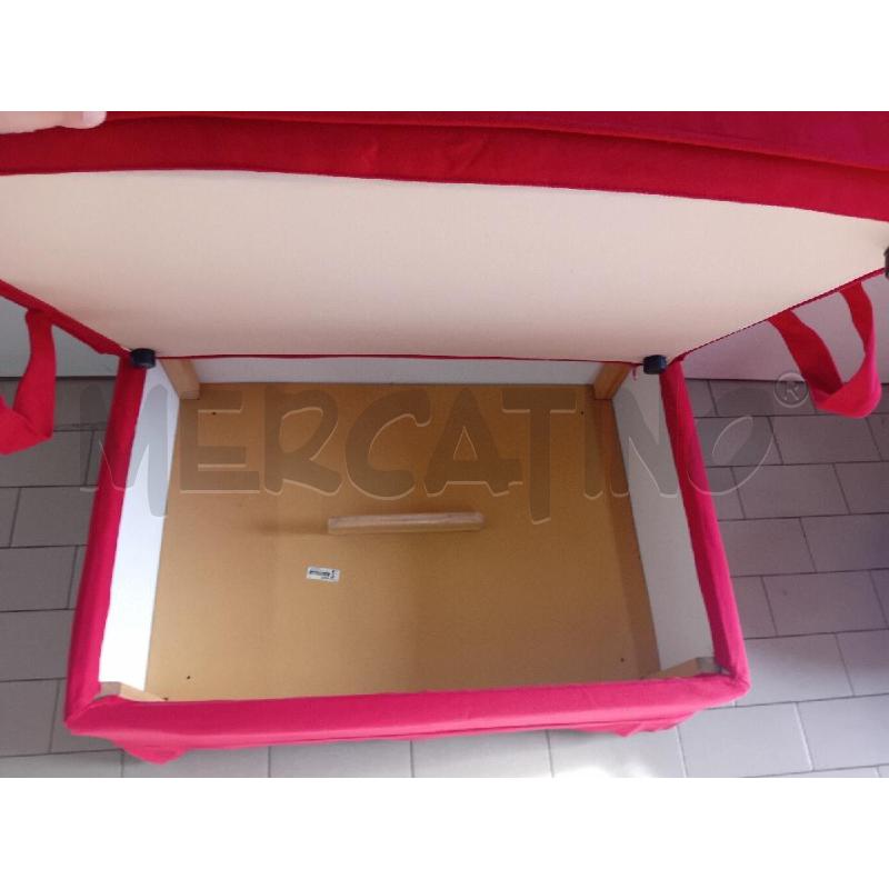 POUF CONTENITORE ROSSO SFODERABILE  | Mercatino dell'Usato Alpignano 2