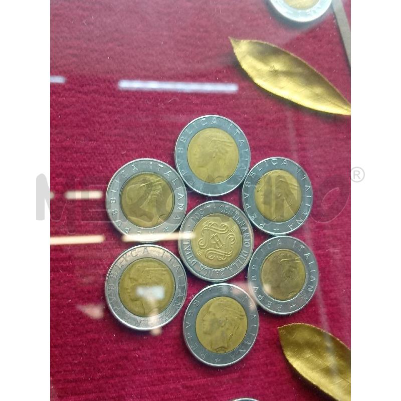 QUADRO CON MONETE DA 500 LIRE | Mercatino dell'Usato Alpignano 2