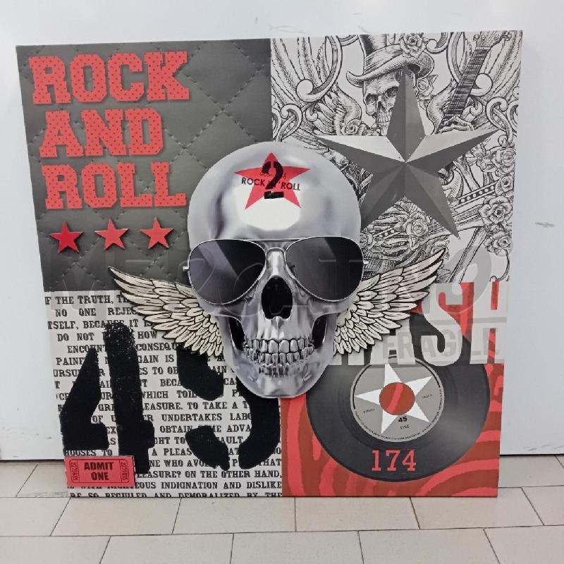QUADRO SKULL ROCK AND ROLL | Mercatino dell'Usato Alpignano 1