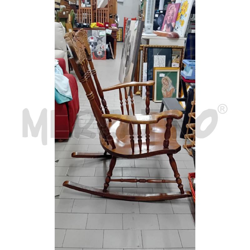 SEDIA A DONDOLO LEGNO INTARSI  | Mercatino dell'Usato Alpignano 3