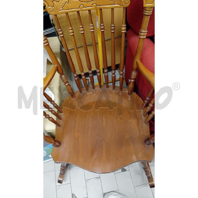 SEDIA A DONDOLO LEGNO INTARSI  | Mercatino dell'Usato Alpignano 4