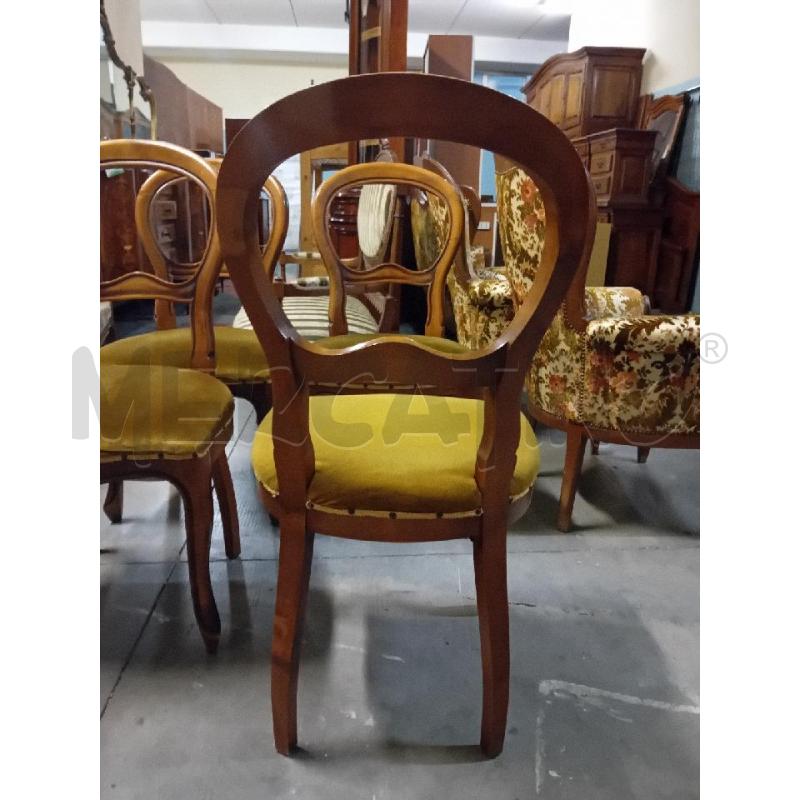 SEDIE PZ. 4 LEGNO TESSUTO | Mercatino dell'Usato Alpignano 4