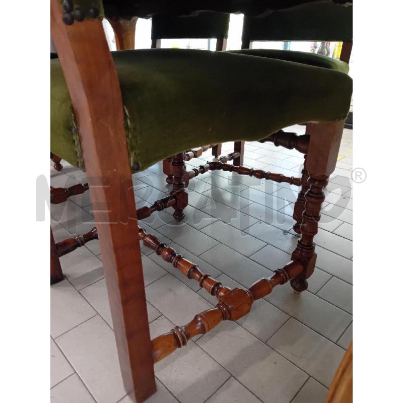 SEDIE PZ. LEGNO VELUTTO VR | Mercatino dell'Usato Alpignano 4