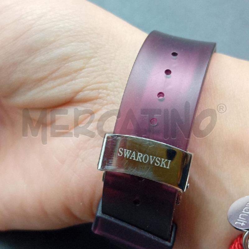 SWAROVSKI BRACCIALE SILICONE PIETRE VIOLA ROSA | Mercatino dell'Usato Alpignano 2