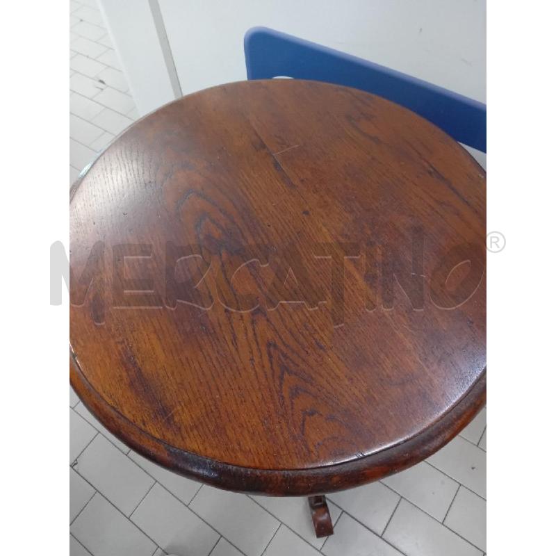 TAVOLINO TONDO LEGNO SCURO  | Mercatino dell'Usato Alpignano 2