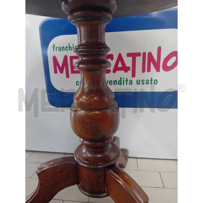TAVOLINO TONDO LEGNO SCURO  | Mercatino dell'Usato Alpignano 3