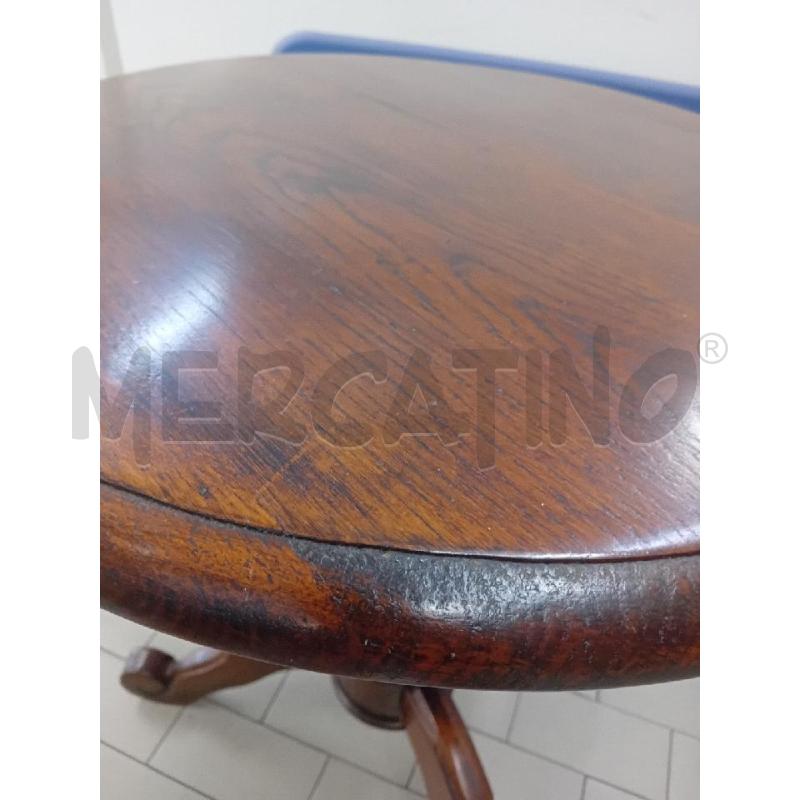 TAVOLINO TONDO LEGNO SCURO  | Mercatino dell'Usato Alpignano 4