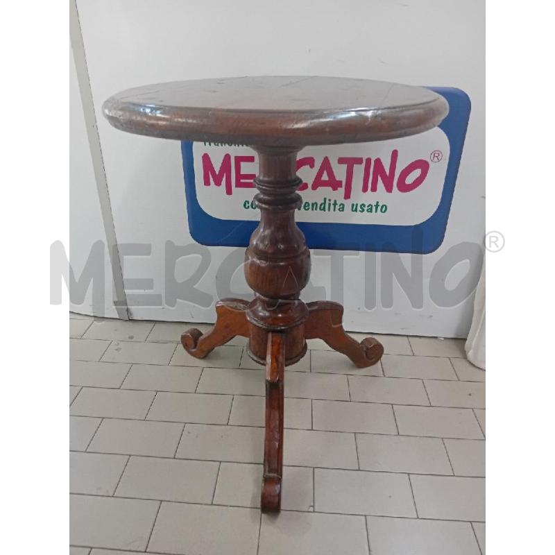 TAVOLINO TONDO LEGNO SCURO | Mercatino dell'Usato Alpignano 1