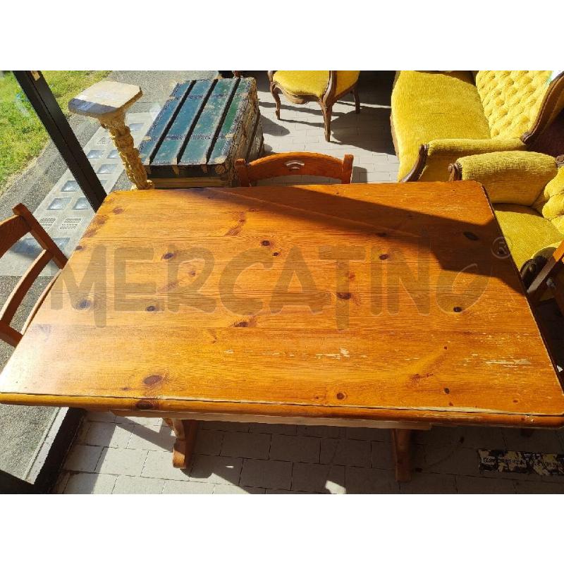 TAVOLO RETTANGOLARE RUSTICO  | Mercatino dell'Usato Alpignano 3