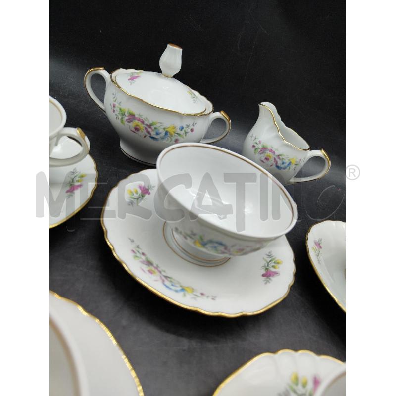 TAZZE PZ. 5+6+2 GINORI FIORI BORDO DORATO | Mercatino dell'Usato Alpignano 2