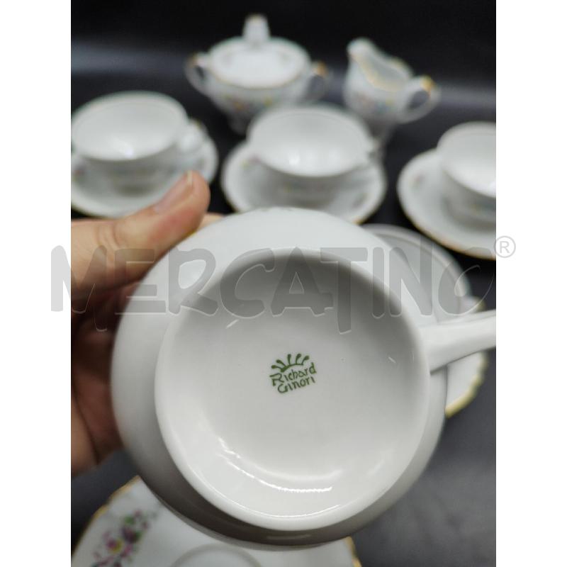 TAZZE PZ. 5+6+2 GINORI FIORI BORDO DORATO | Mercatino dell'Usato Alpignano 3