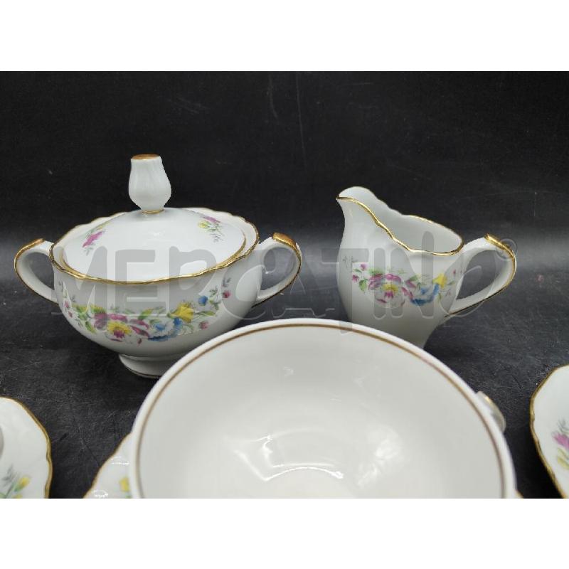 TAZZE PZ. 5+6+2 GINORI FIORI BORDO DORATO | Mercatino dell'Usato Alpignano 5