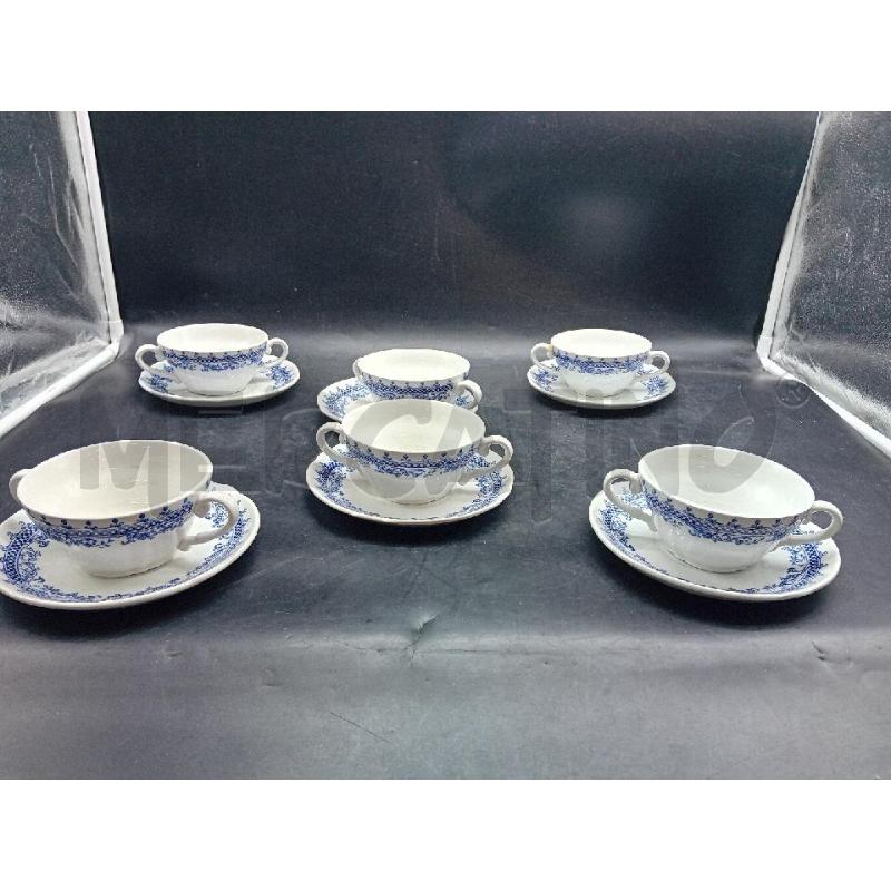 TAZZE PZ. 6 LAVENO DECORO BLU  | Mercatino dell'Usato Alpignano 1