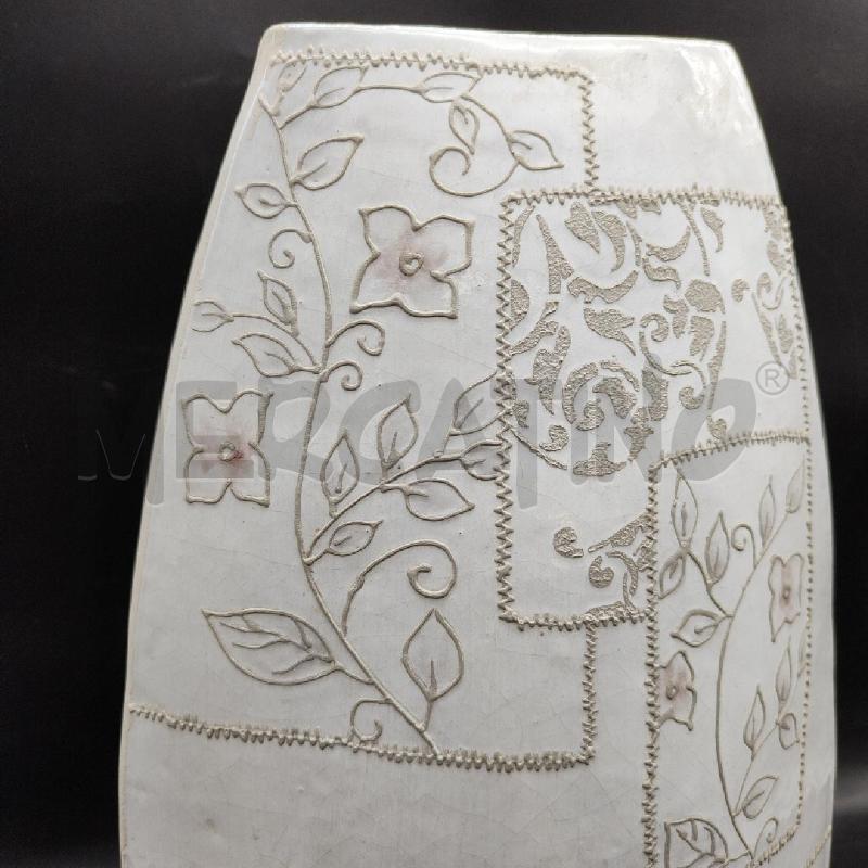 VASO SMALTATO FIORI RILIEVO  | Mercatino dell'Usato Alpignano 2