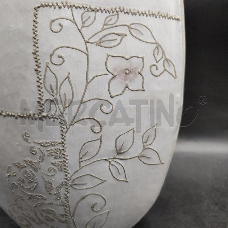 VASO SMALTATO FIORI RILIEVO  | Mercatino dell'Usato Alpignano 3