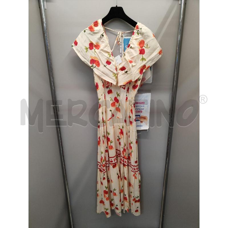 VESTITO DONNA FARM BEIGE FIORI RSO | Mercatino dell'Usato Alpignano 1