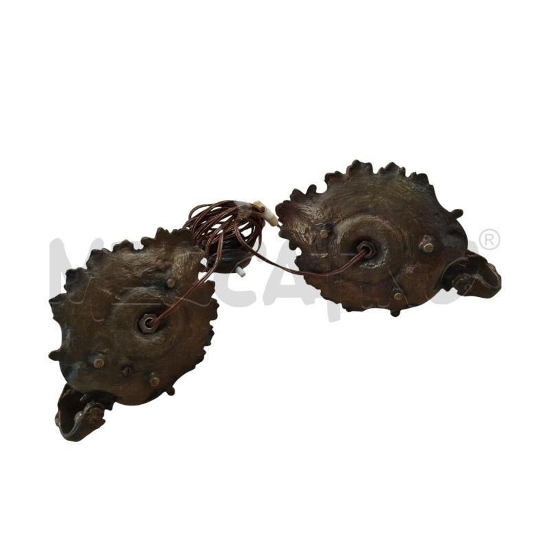 ABAT JOUR DA TAVOLO STILE PORTACANDELA OTTONE COPPIA | Mercatino dell'Usato Chieri 3