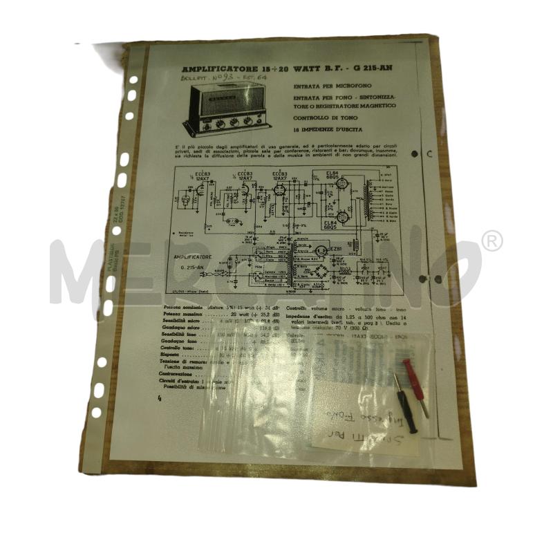 AMPLIFICATORE GELOSO D'EPOCA G-215 | Mercatino dell'Usato Chieri 2