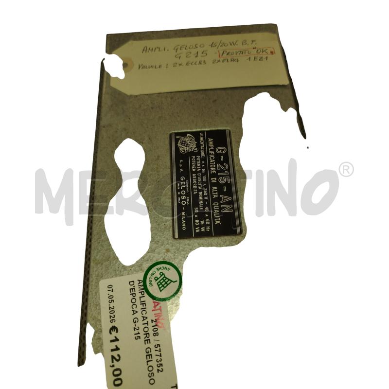 AMPLIFICATORE GELOSO D'EPOCA G-215 | Mercatino dell'Usato Chieri 4