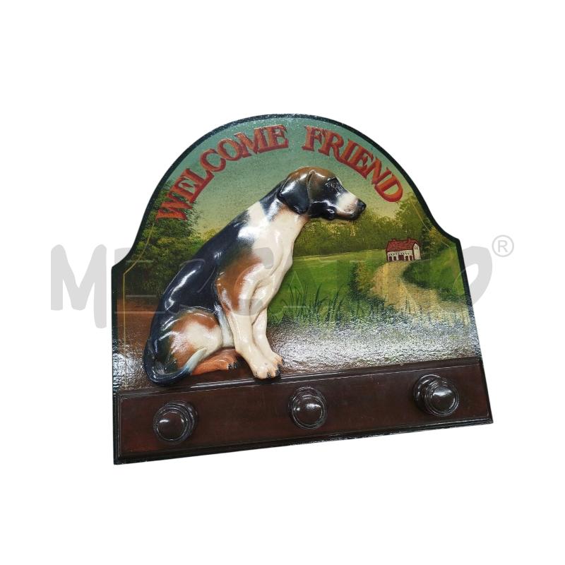 APPENDI ABITI LEGNO WELCOME HOME CANE | Mercatino dell'Usato Chieri 1
