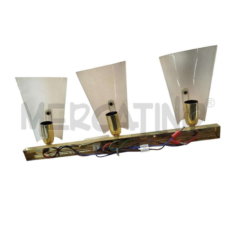 APPLIQUE 3 PUNTI LUCE STRUTT COLOR ORO | Mercatino dell'Usato Chieri 2
