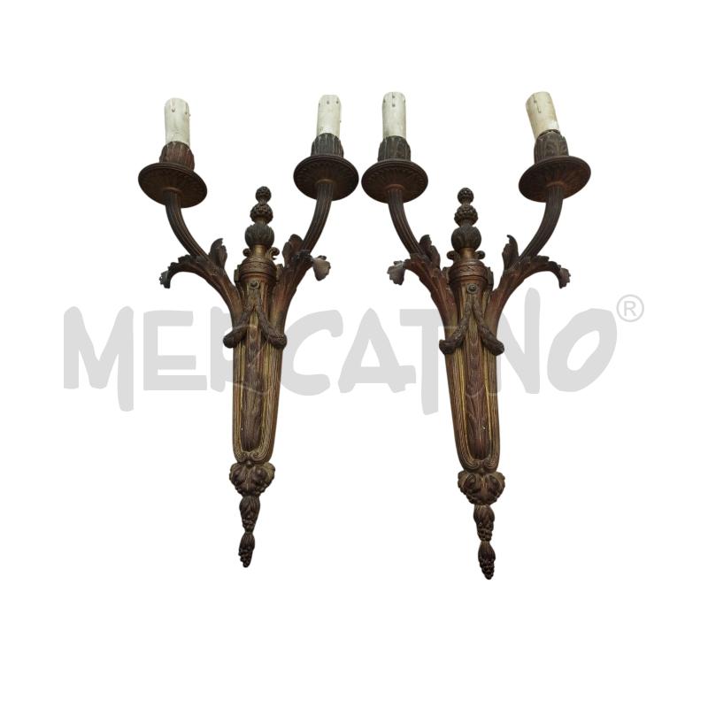 APPLIQUE COPPIA OTTONE A PARETE  | Mercatino dell'Usato Chieri 1