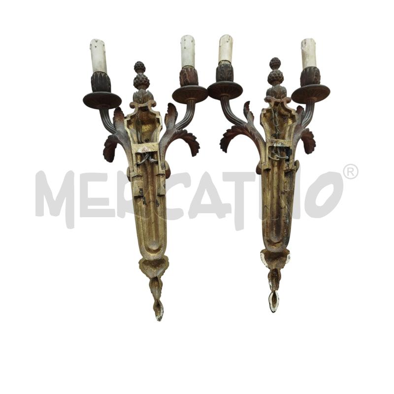 APPLIQUE COPPIA OTTONE A PARETE  | Mercatino dell'Usato Chieri 2