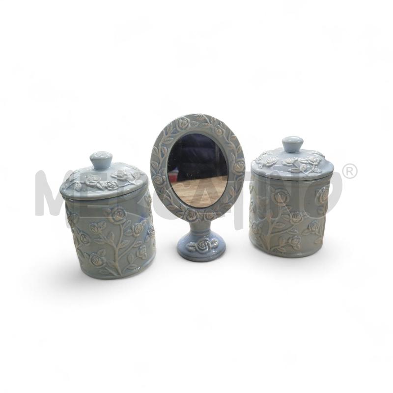 BARATTOLO PZ 2 CON SPECCHIO CERAMICA  | Mercatino dell'Usato Chieri 1