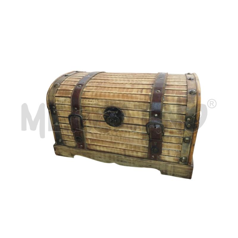BAULETTO LEGNO DOPPIO MANICO DOPPIA CINGHIA PELLE BORCHIE | Mercatino dell'Usato Chieri 1