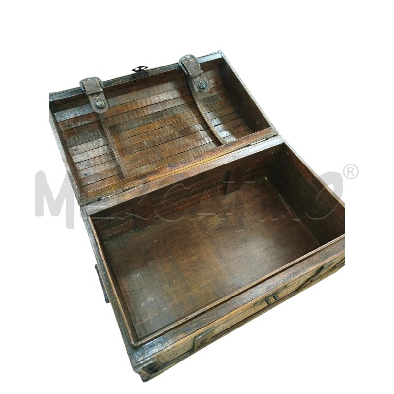 BAULETTO LEGNO DOPPIO MANICO DOPPIA CINGHIA PELLE BORCHIE | Mercatino dell'Usato Chieri 2
