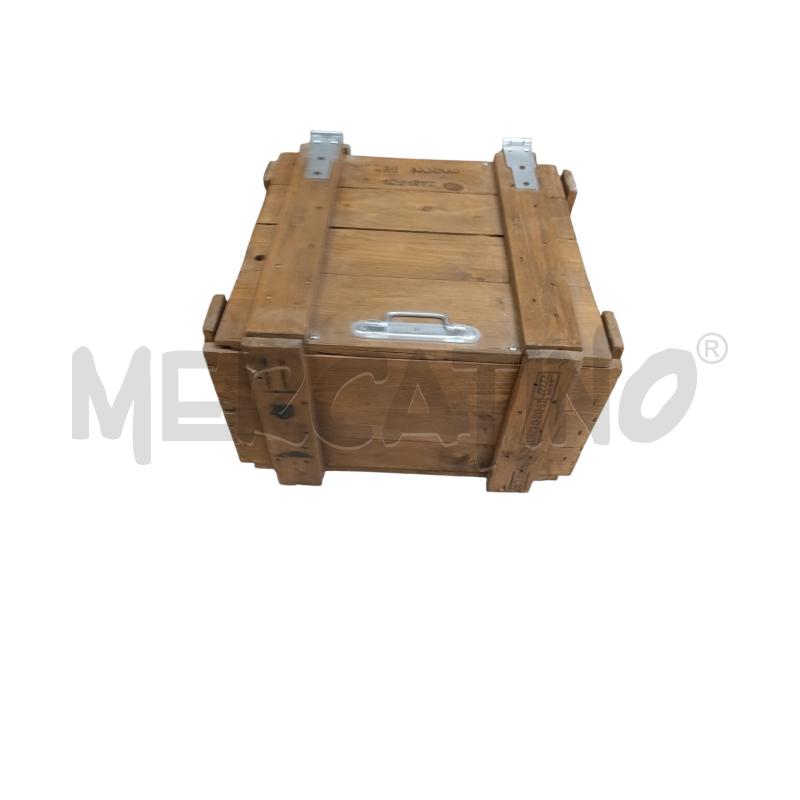 BAULE CON MANIGLIE ARTIG. LEGNO CHIARO CERNIERE SPESSE | Mercatino dell'Usato Chieri 1