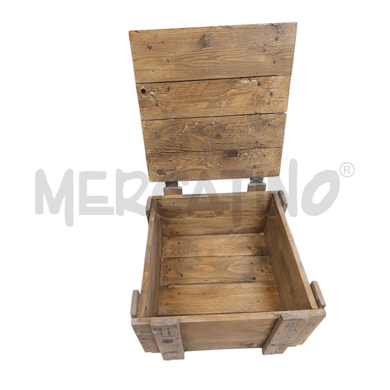BAULE CON MANIGLIE ARTIG. LEGNO CHIARO CERNIERE SPESSE | Mercatino dell'Usato Chieri 2