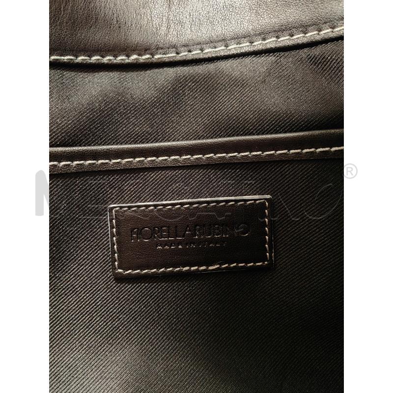 BORSA DONNA NERA PELLE BORDO BIANCO FIORELLA RUBINO | Mercatino dell'Usato Chieri 4