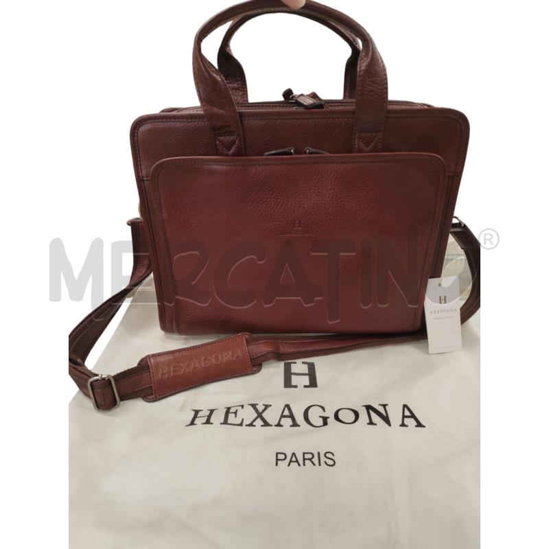 BORSA HEXAGONA NUOVA CUOIO PORTA DOCUMENTI-PC  | Mercatino dell'Usato Chieri 1