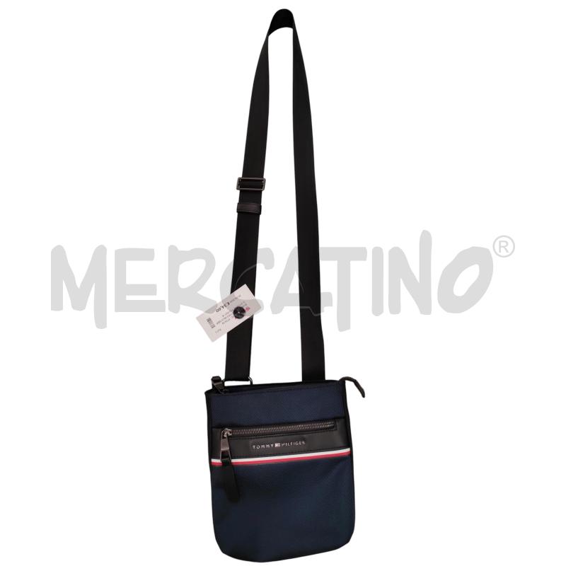 BORSELLO UOMO BLU NERO STOFFA TOMMY HILFIGER | Mercatino dell'Usato Chieri 1